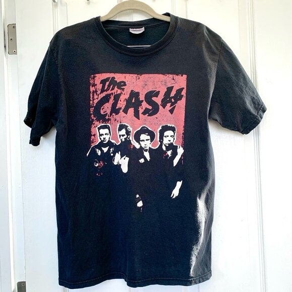 The Clash Punk Rock Band Graphic T-Shirt London 80s Music Fan Gift Casual Tee - Picture 1 of 5